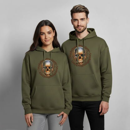 Snake Skull Design – Oversized Unisex Hoodie - Khaki
