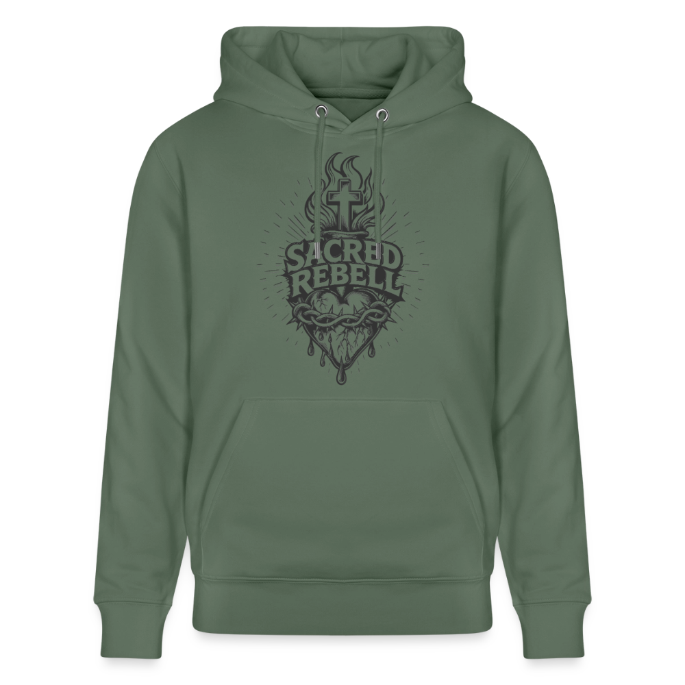 Sacred Rebell Design – Unisex Bio-Hoodie - Tanngrün