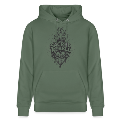 Sacred Rebell Design – Unisex Bio-Hoodie - Tanngrün