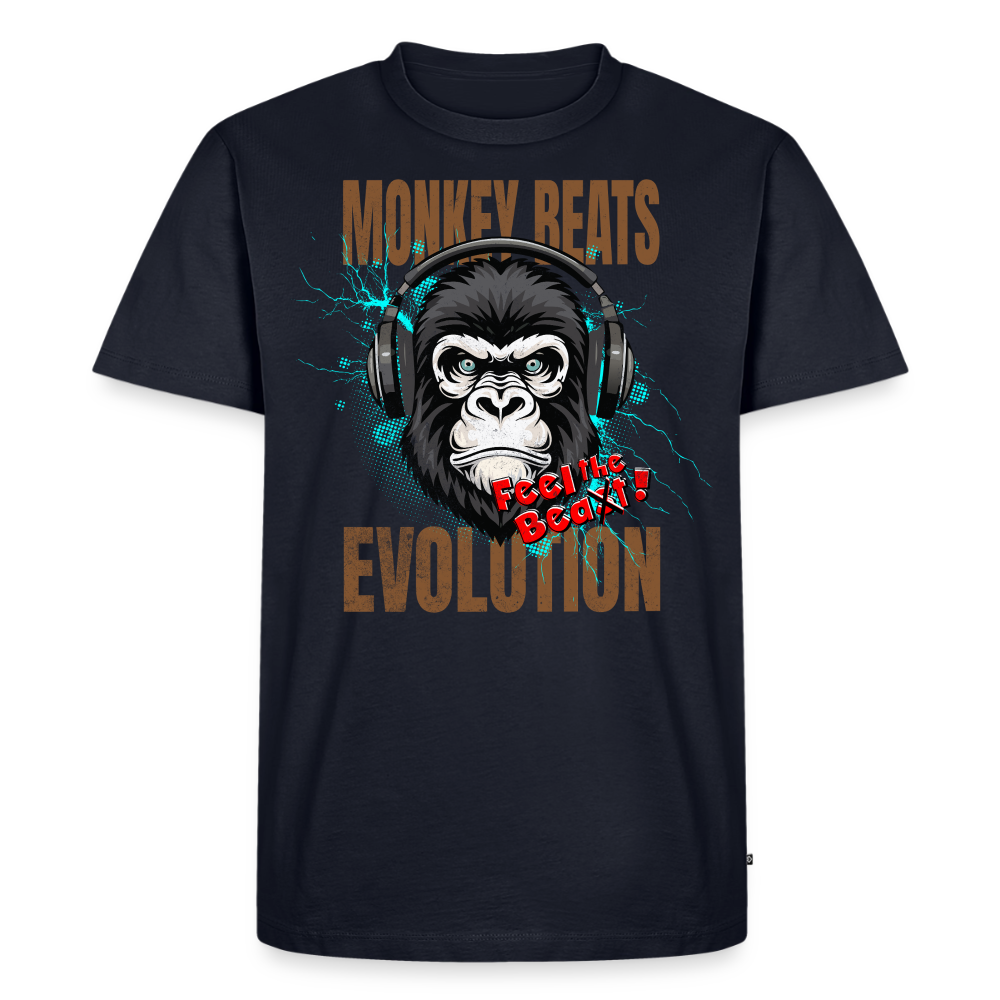 Monkey Beats Design – Männer Premium T-Shirt - Navy