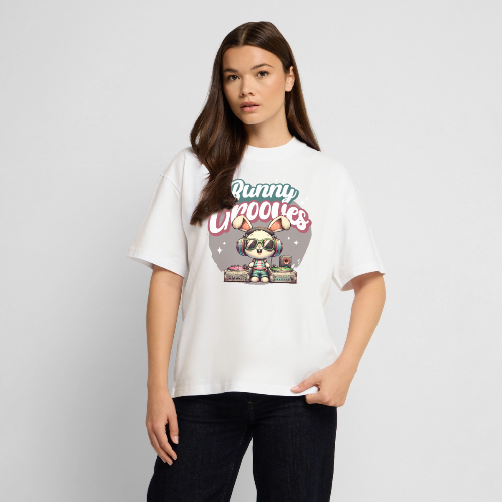 Bunny Groves Design – Oversized Unisex Bio T-Shirt - Weiß