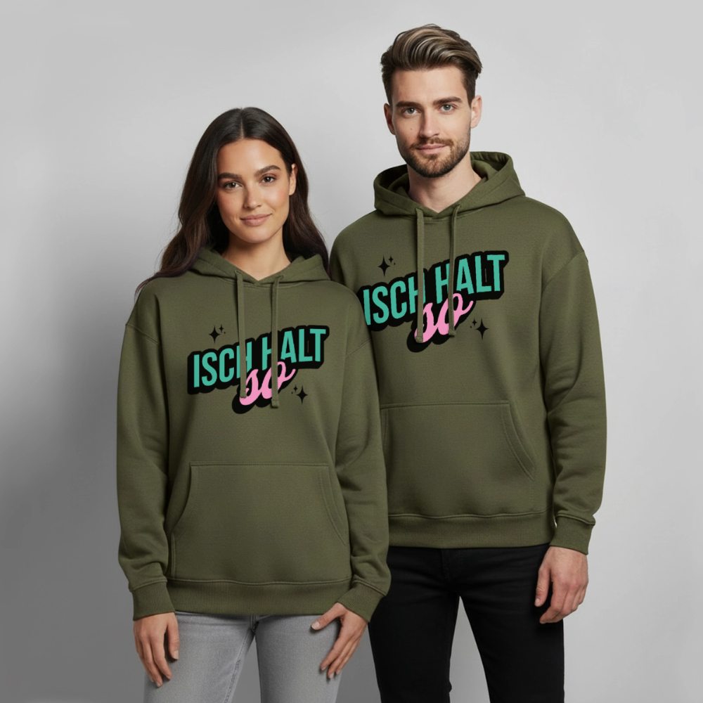 Isch halt so Design – Oversized Unisex Hoodie - Khaki