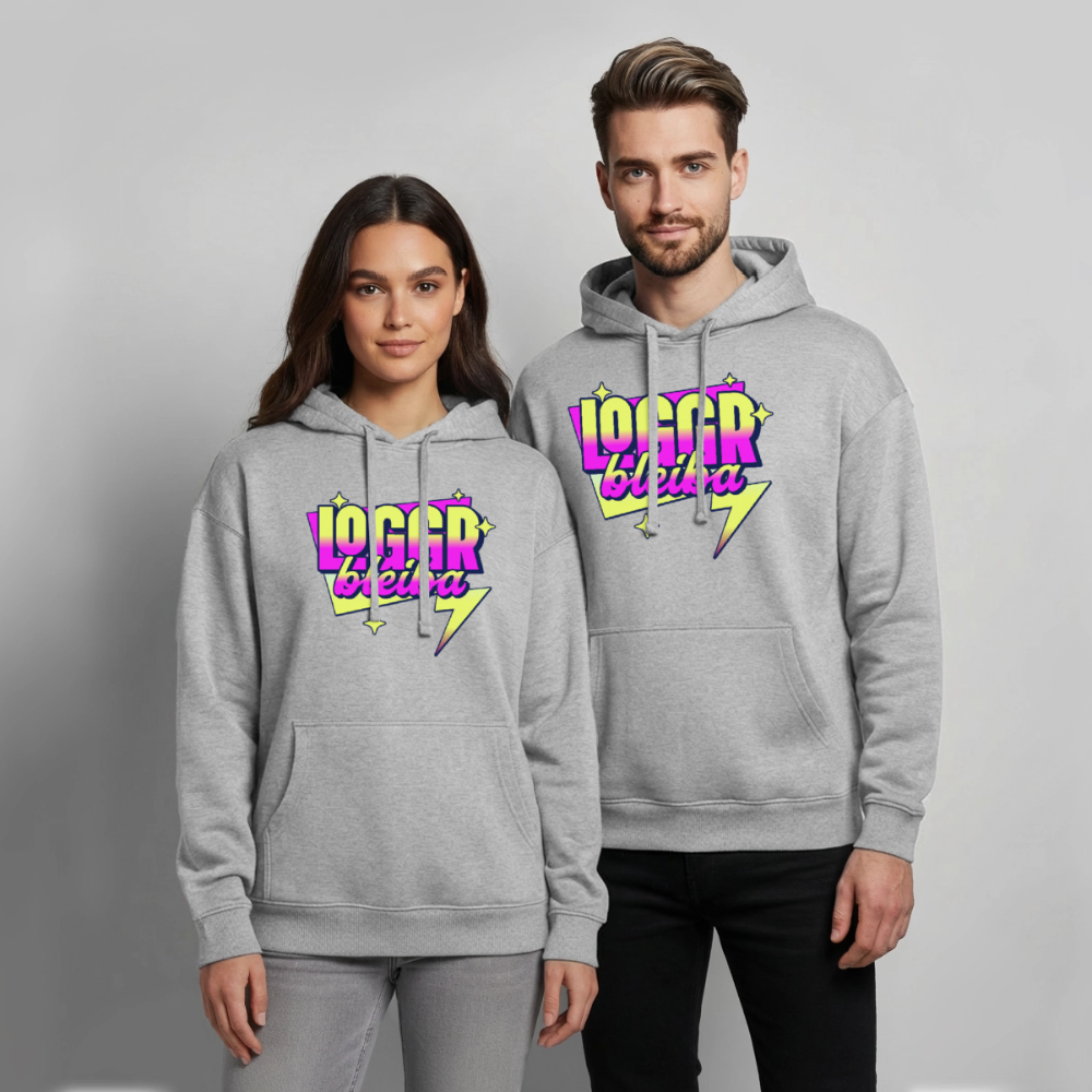 Logger bleb Design – Oversized Unisex Hoodie - Grau meliert