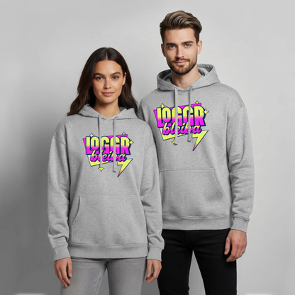 Logger bleb Design – Oversized Unisex Hoodie - Grau meliert