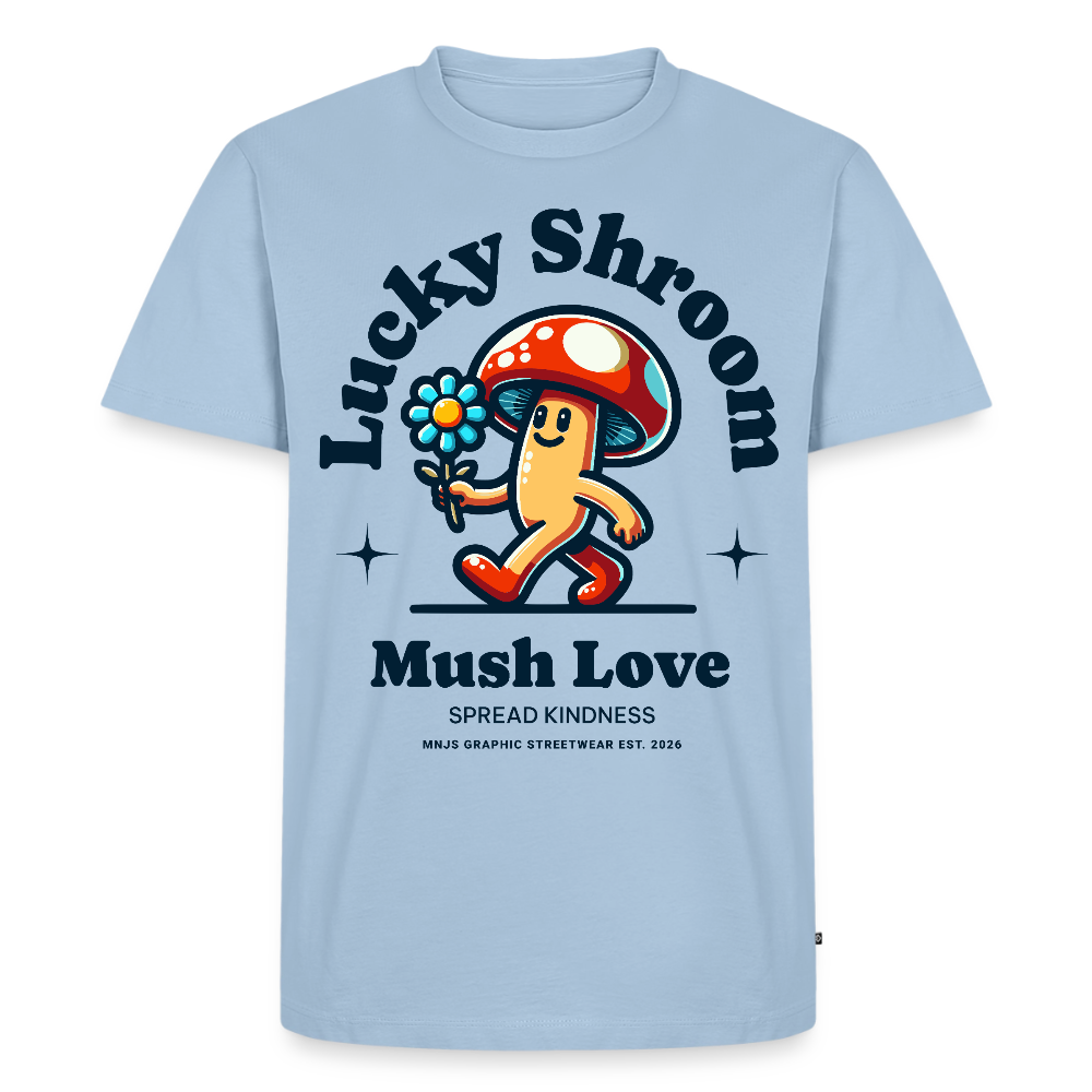 Lucky Shroom Design – Männer Premium T-Shirt - Hellblau