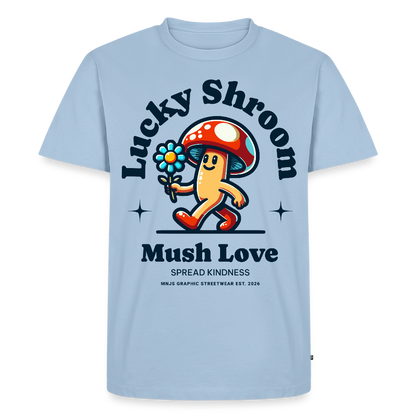 Lucky Shroom Design – Männer Premium T-Shirt - Hellblau