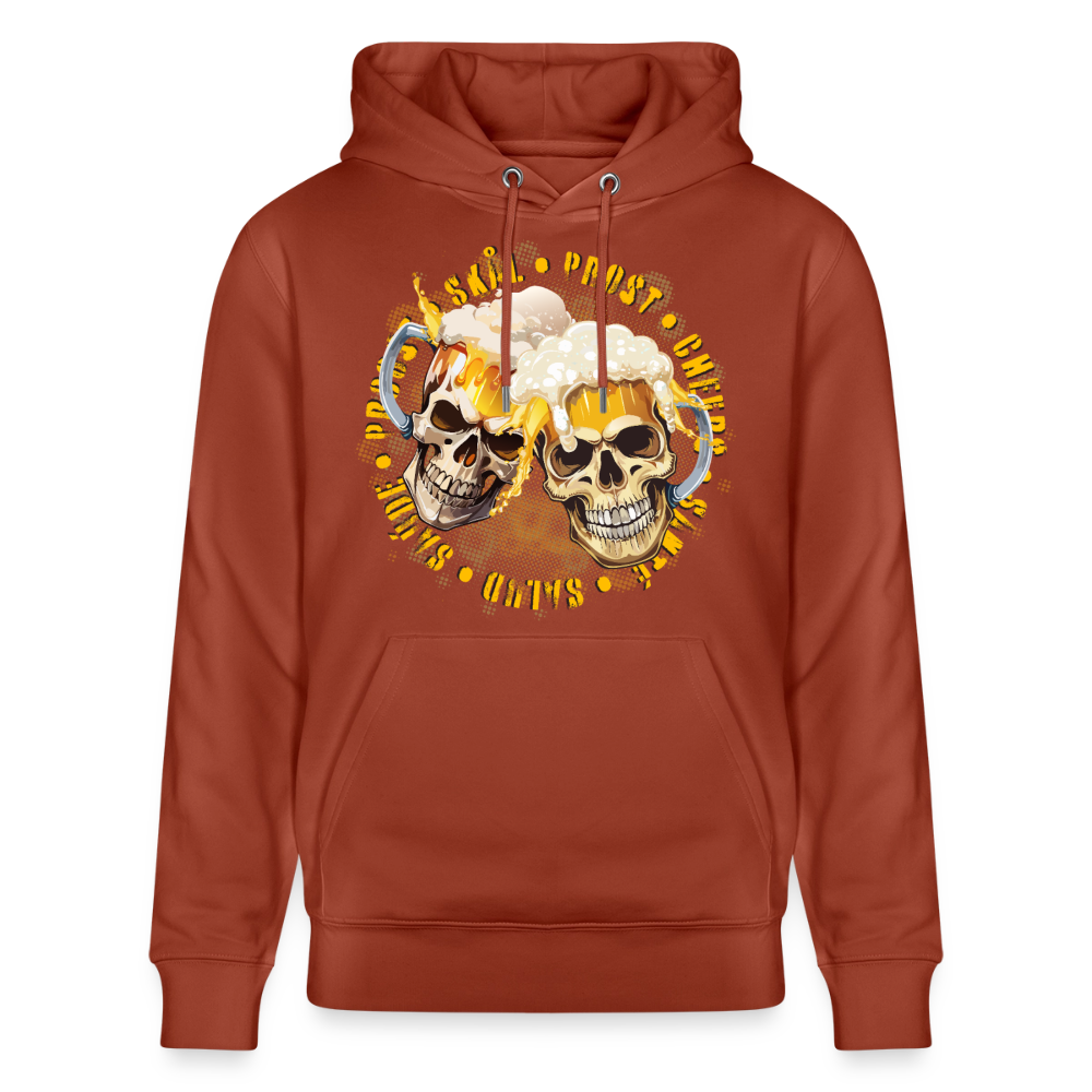 Party Skull Design – Unisex Bio-Hoodie - Terrakotta
