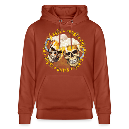 Party Skull Design – Unisex Bio-Hoodie - Terrakotta