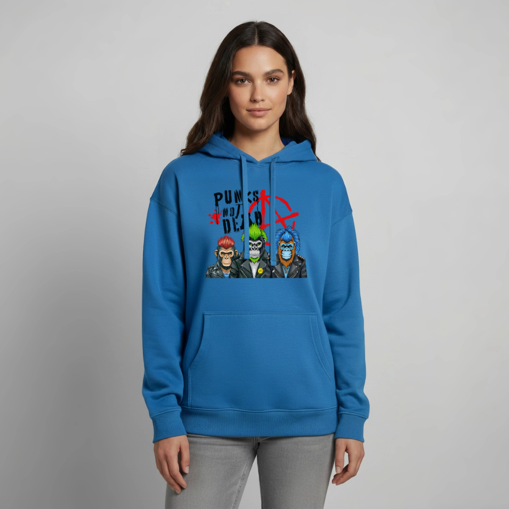 Punks Not Dead Design – Oversized Unisex Hoodie - Achtsames Blau
