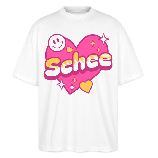 Schnee Design – Oversized Unisex Bio T-Shirt - Weiß