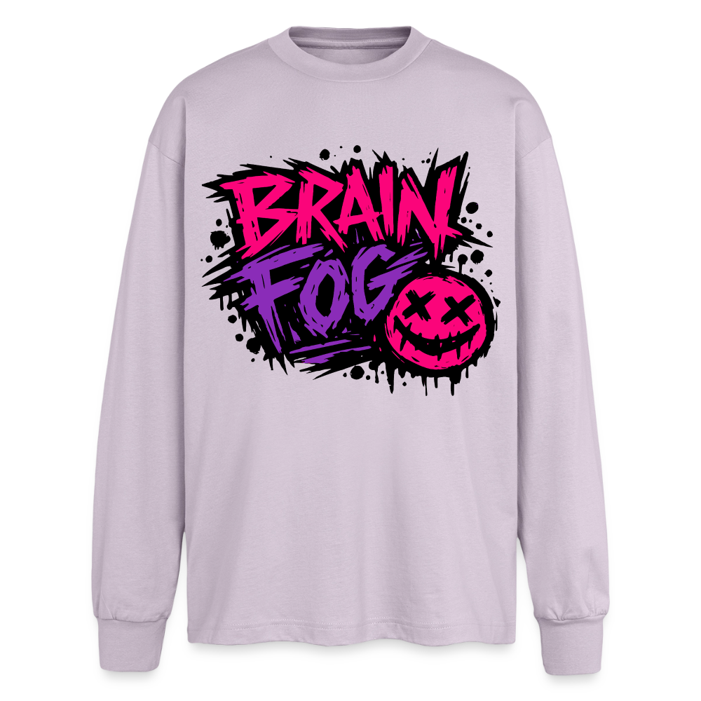 Brain Fog Design – Oversized Langarmshirt - verblasstes Lila