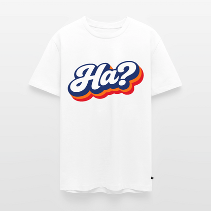 Ha? Design – Männer Premium T-Shirt - Weiß