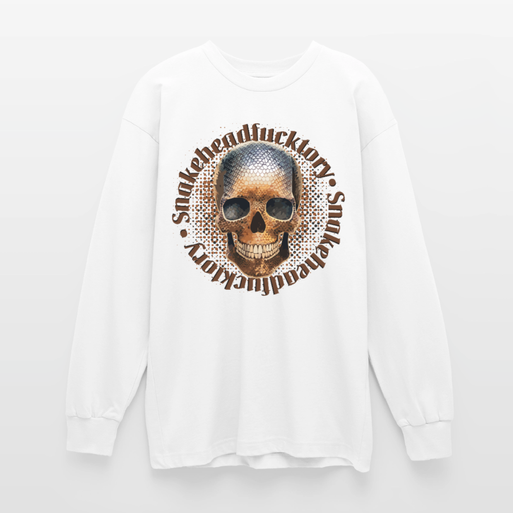 Snake Skull Design – Oversized Langarmshirt - Weiß