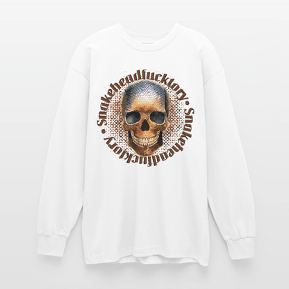 Snake Skull Design – Oversized Langarmshirt - Weiß