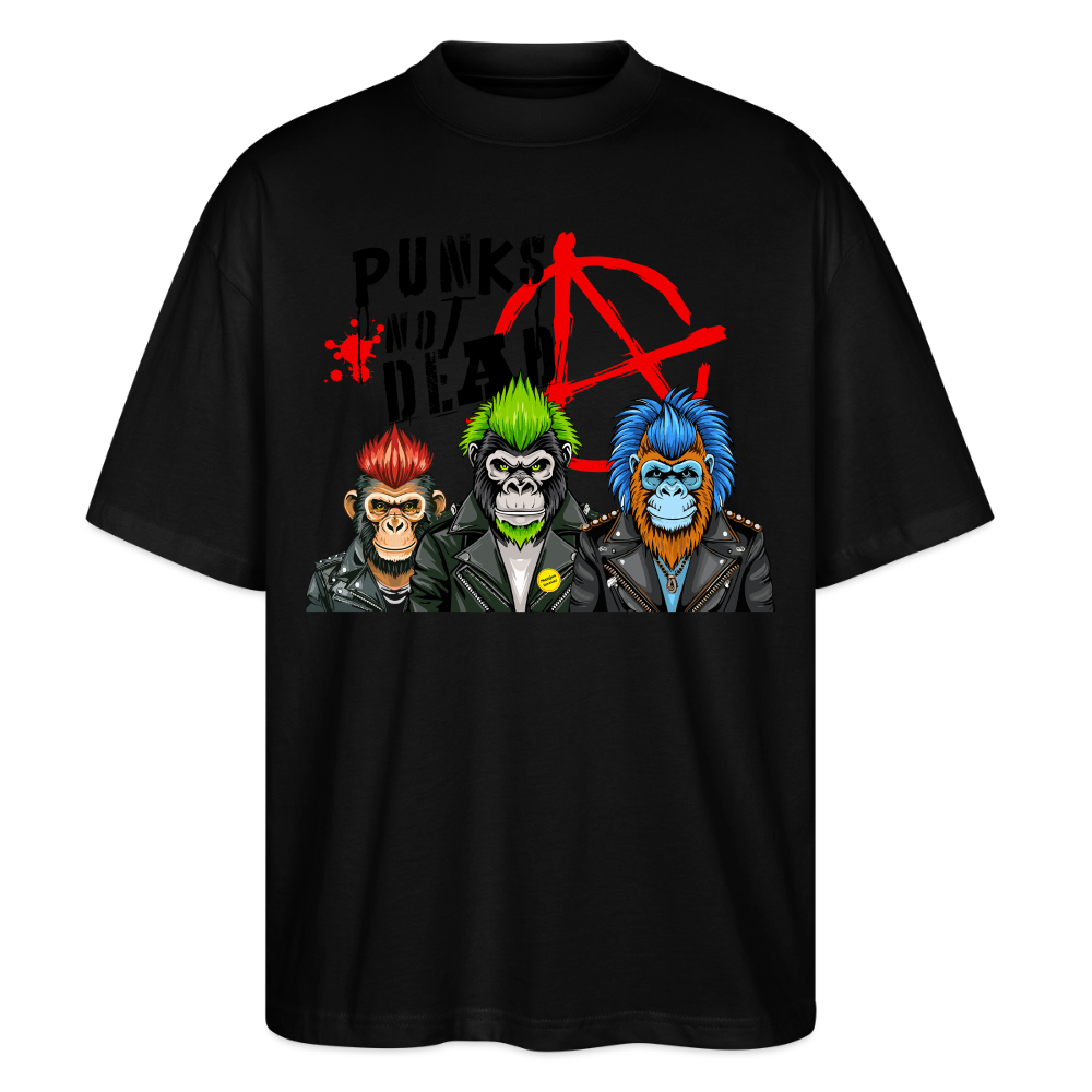 Punks Not Dead Design – Oversized Unisex Bio T-Shirt - Schwarz