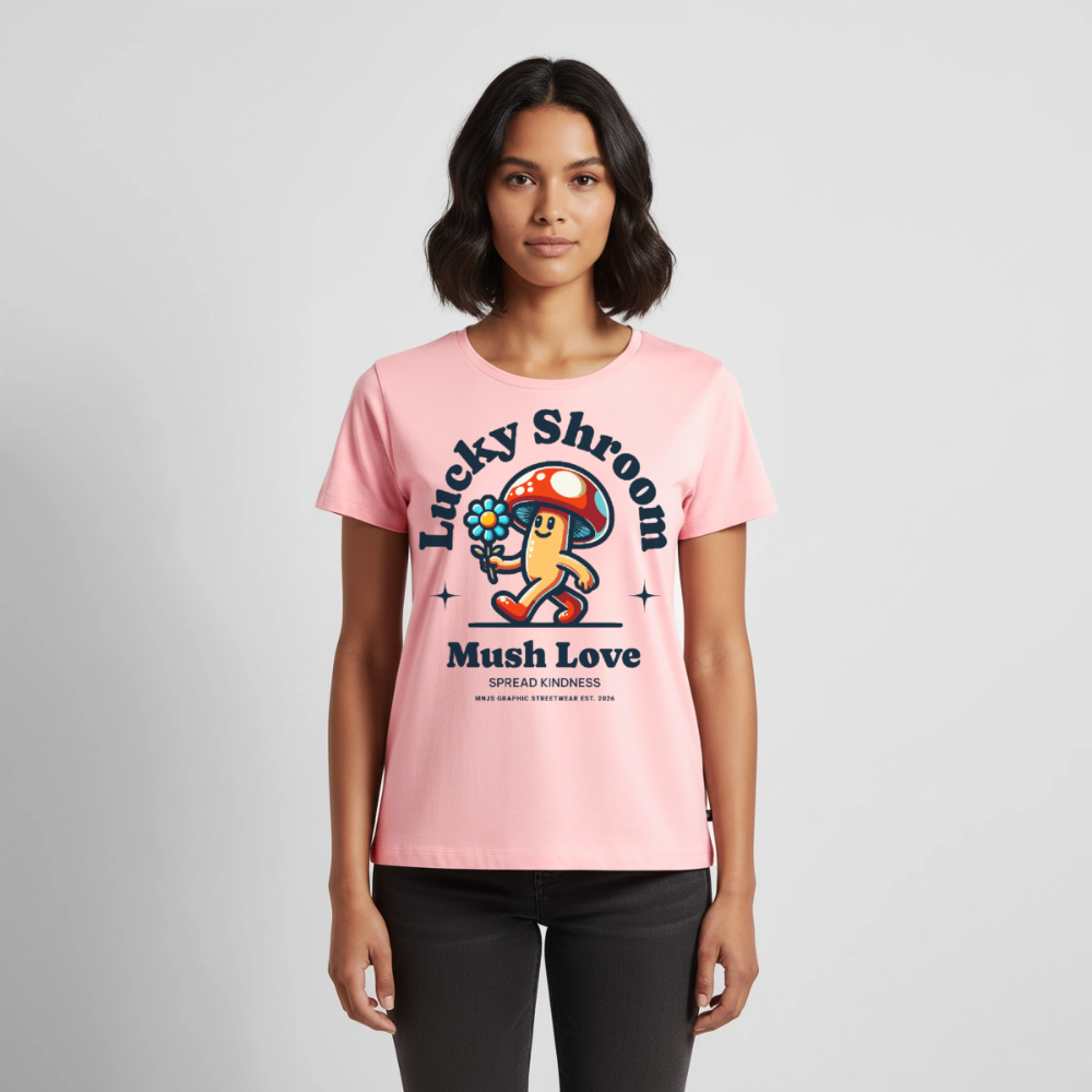 Lucky Shroom Design – Frauen Premium T-Shirt - Rosa