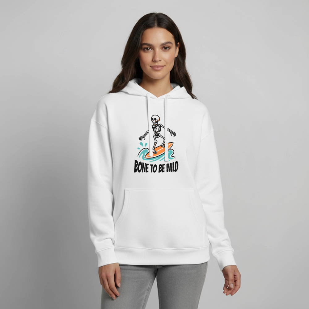 Bone to be Wild Design – Oversized Unisex Hoodie - Weiß