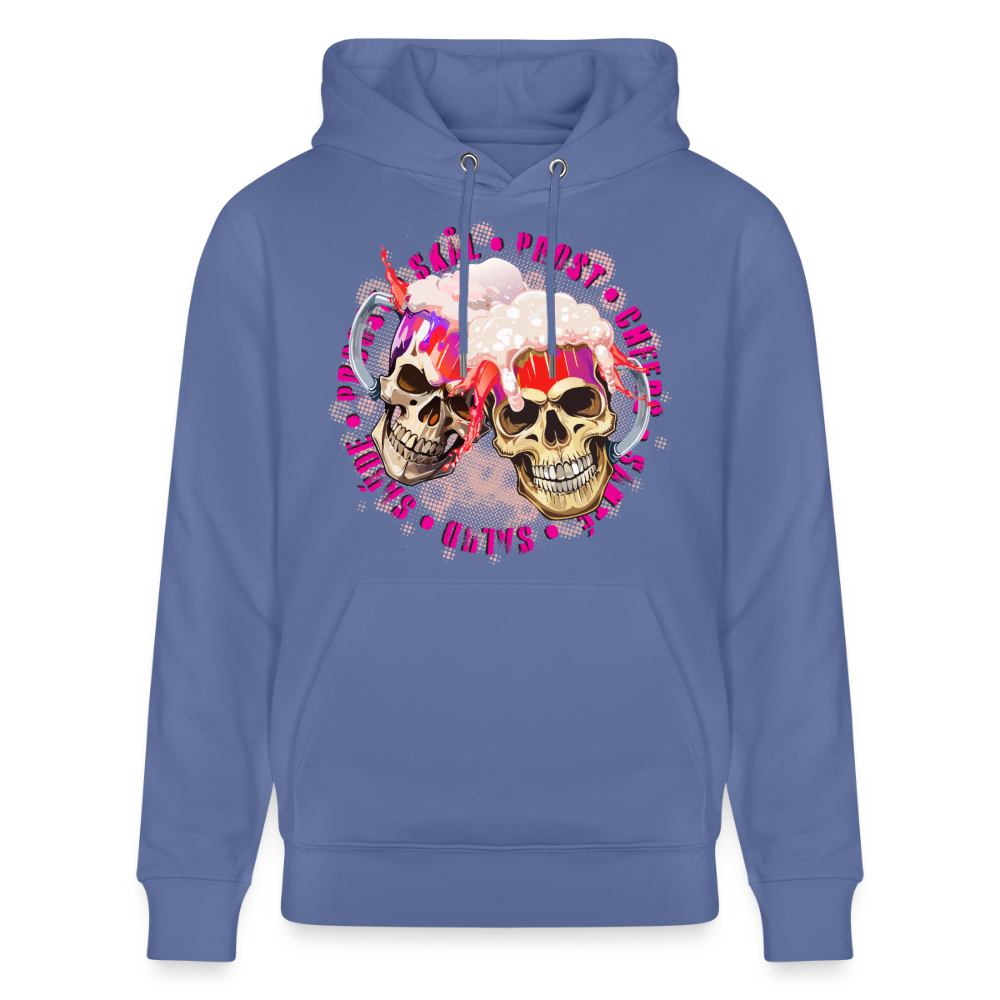 Party Skull Design Pink – Unisex Bio-Hoodie - Blau
