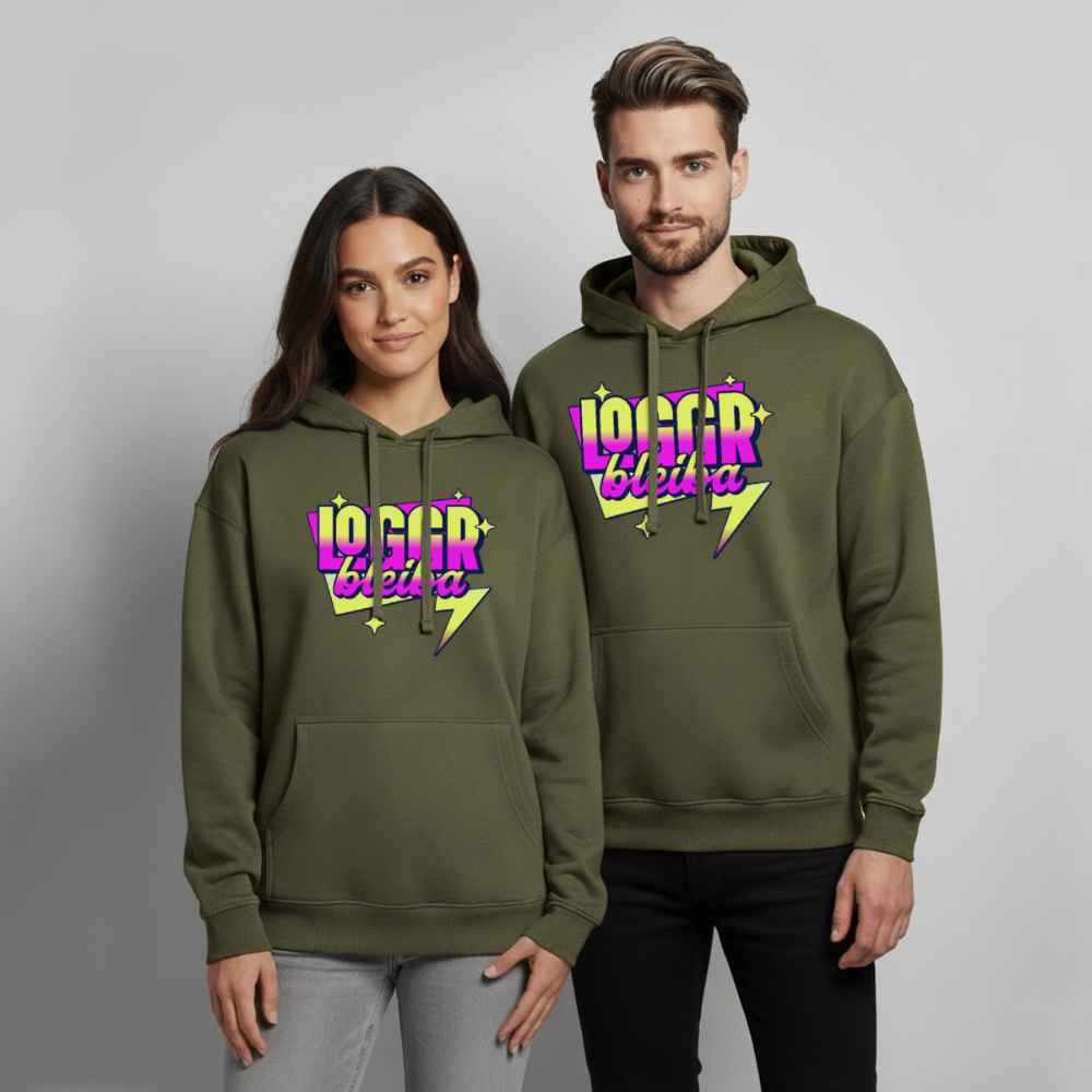 Logger bleb Design – Oversized Unisex Hoodie - Khaki