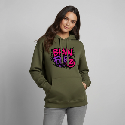 Brain Fog Design – Oversized Unisex Hoodie - Khaki