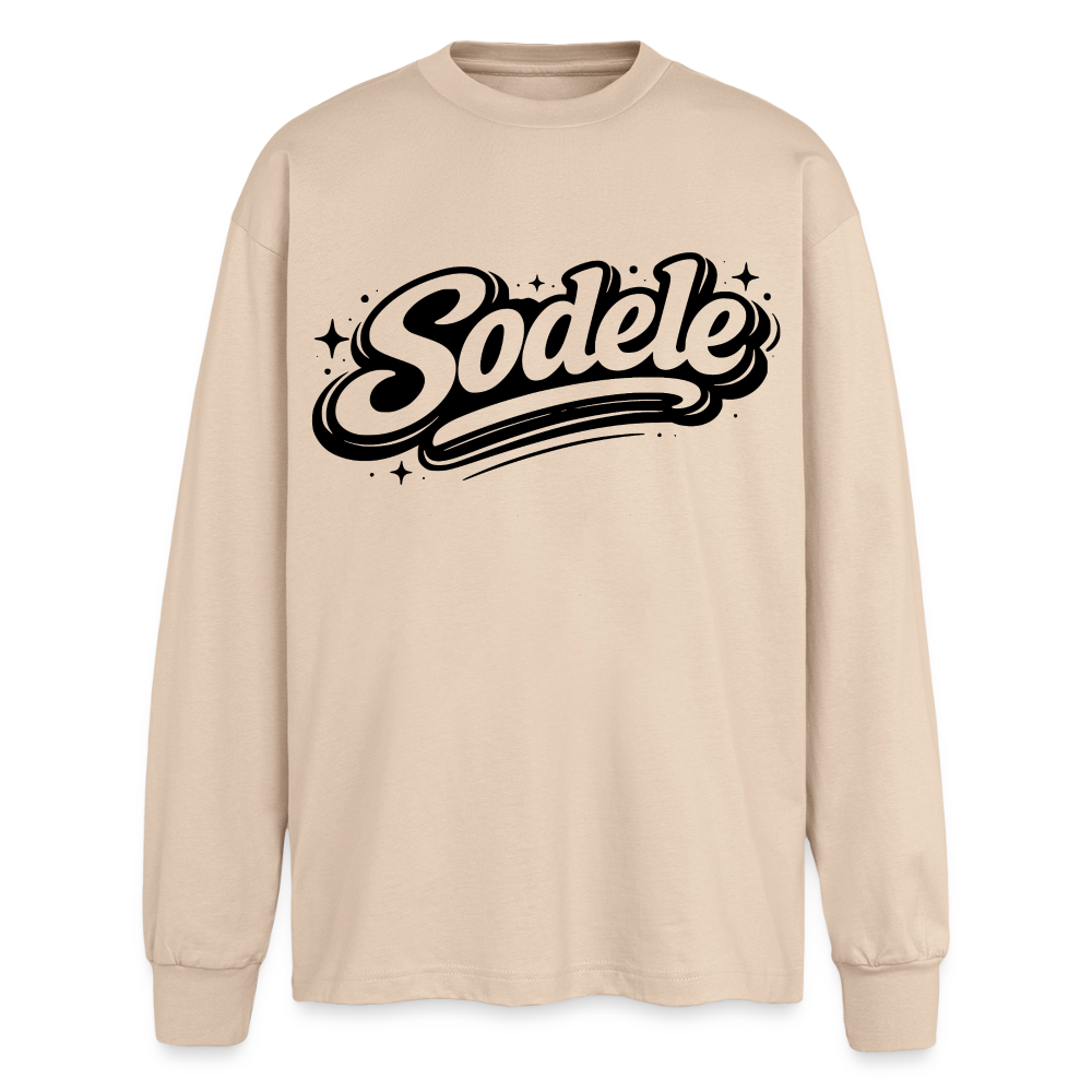 Sodele Design – Oversized Langarmshirt - Sand