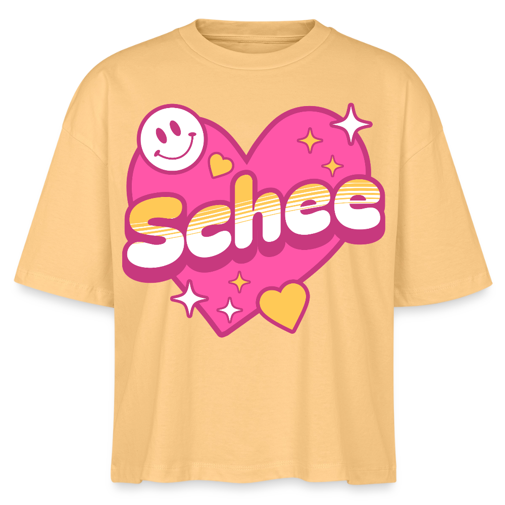 Schnee Design – Frauen Boxy Bio-T-Shirt - Mispel