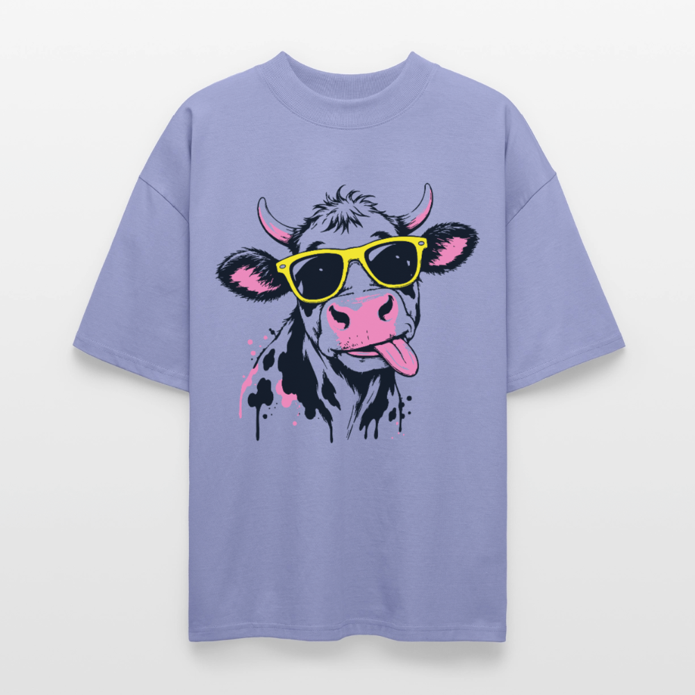 Street Cow Design – Oversized Unisex Bio T-Shirt - Violett