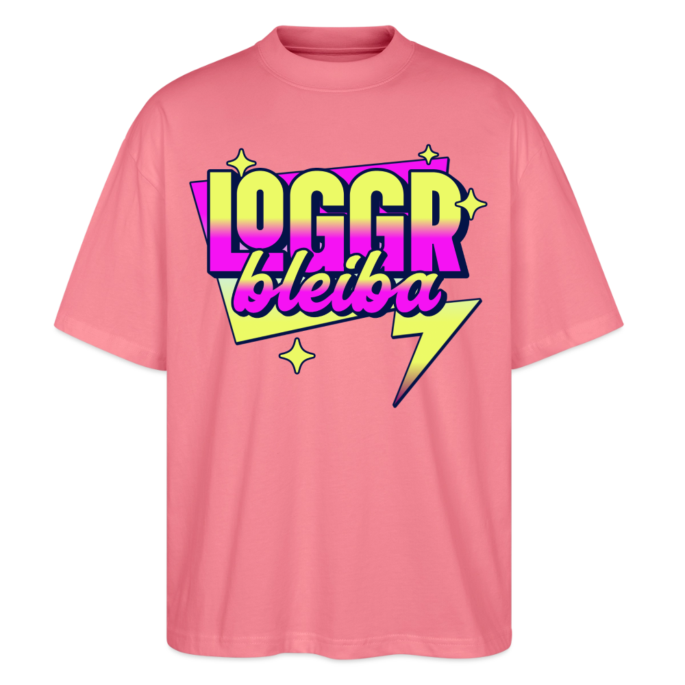 Logo bleibt Design – Oversized Unisex Bio T-Shirt - Pink 
