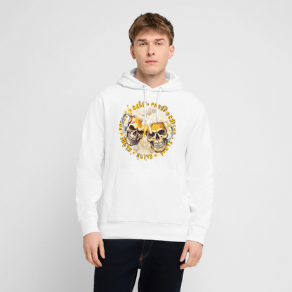 Party Skull Design – Unisex Bio-Hoodie - Weiß