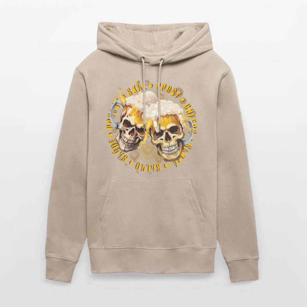 Party Skull Design – Unisex Bio-Hoodie - Beige