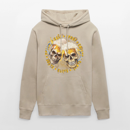 Party Skull Design – Unisex Bio-Hoodie - Beige