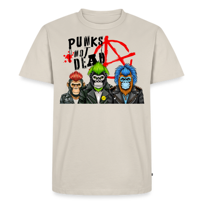 Punks Not Dead Design – Männer Premium T-Shirt - Beige