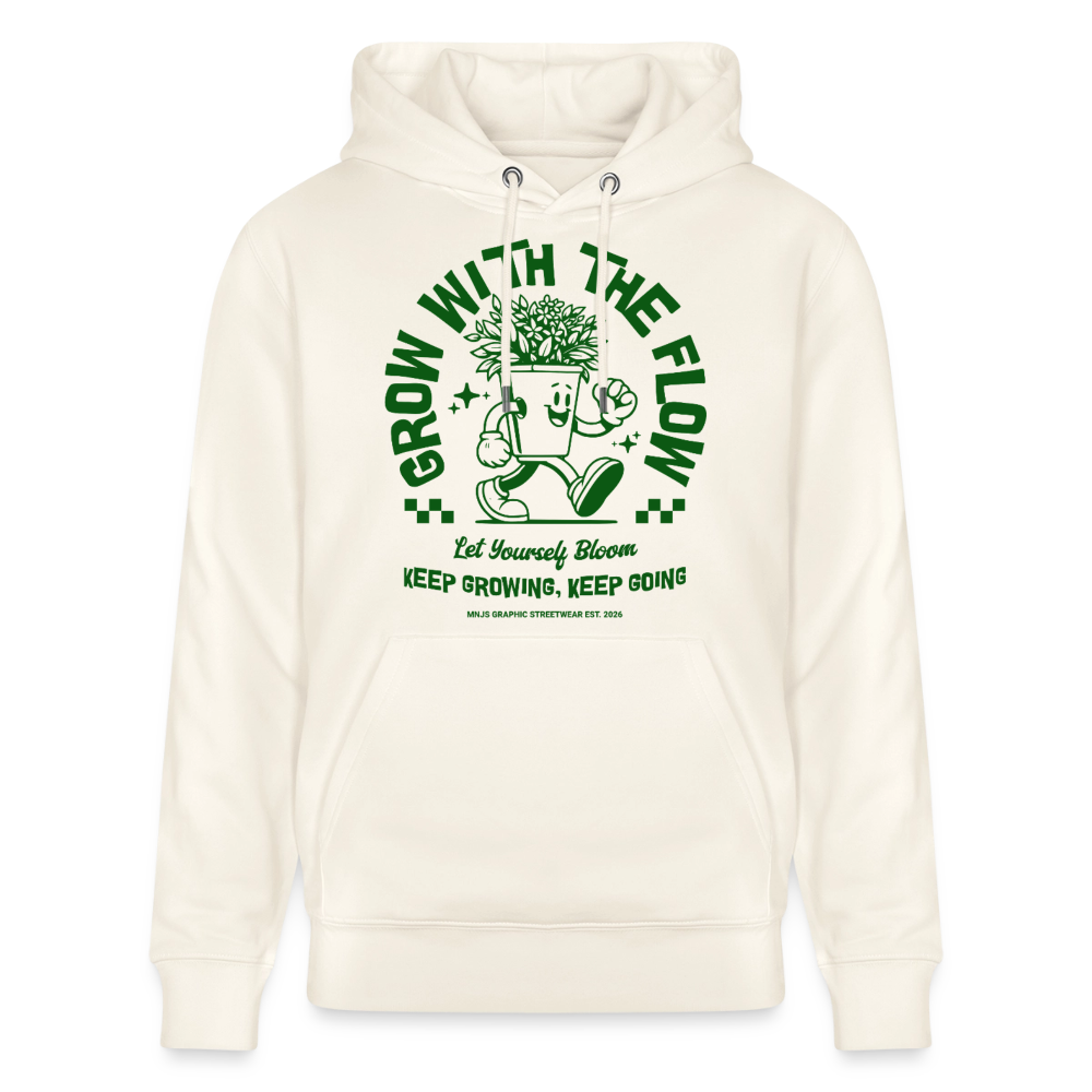 Keep Growing Design – Unisex Bio-Hoodie - Naturweiß 
