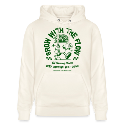 Keep Growing Design – Unisex Bio-Hoodie - Naturweiß 