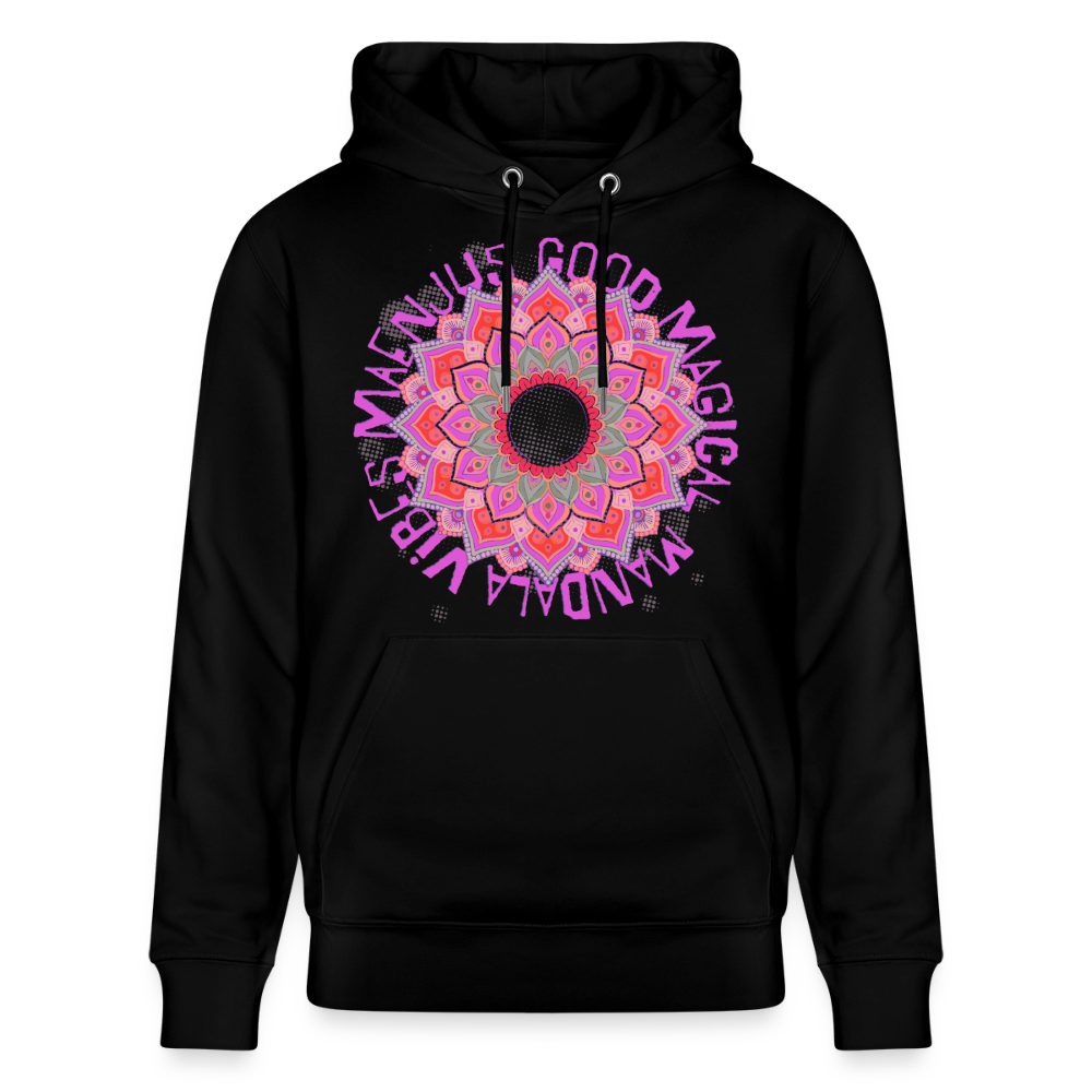 Mandala Pink Design – Unisex Bio-Hoodie - Schwarz