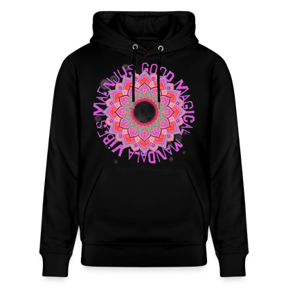 Mandala Pink Design – Unisex Bio-Hoodie - Schwarz