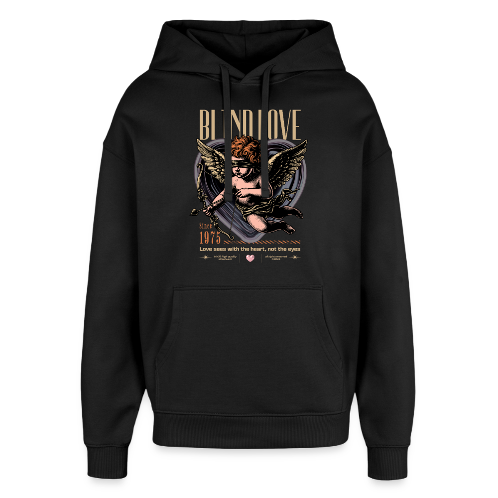 Bear Design – Oversized Unisex Hoodie - Schwarz