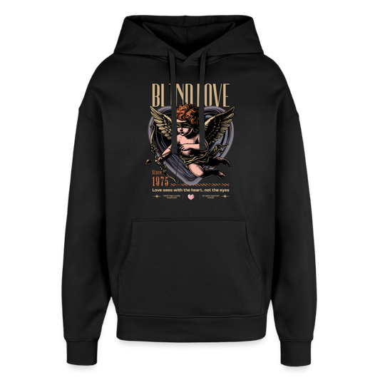 Bear Design – Oversized Unisex Hoodie - Schwarz