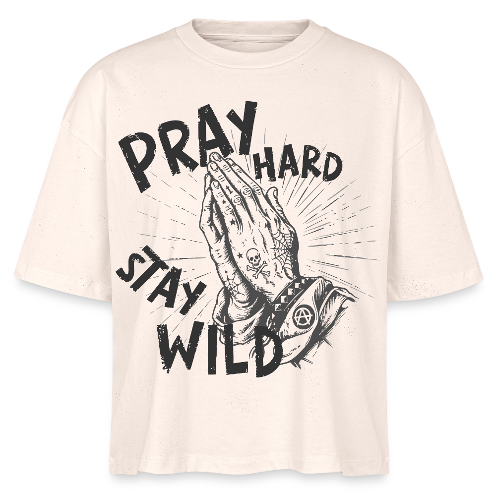 Play Hard Design – Frauen Boxy Bio-T-Shirt - Natur