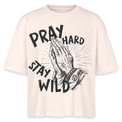 Play Hard Design – Frauen Boxy Bio-T-Shirt - Natur