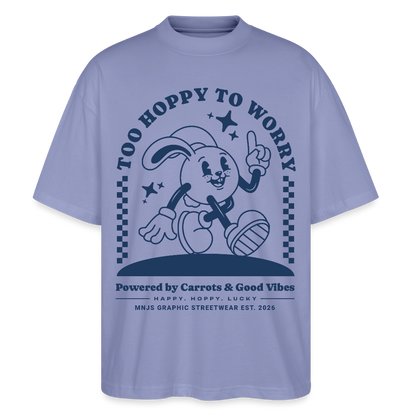 Too Hoppy Too Worry Design – Oversized Unisex Bio T-Shirt - Violett