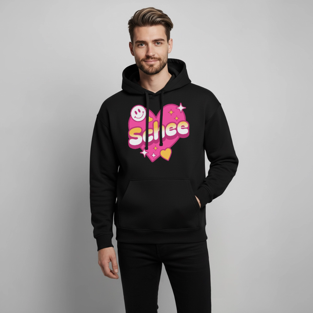 Schnee Design – Oversized Unisex Hoodie - Schwarz