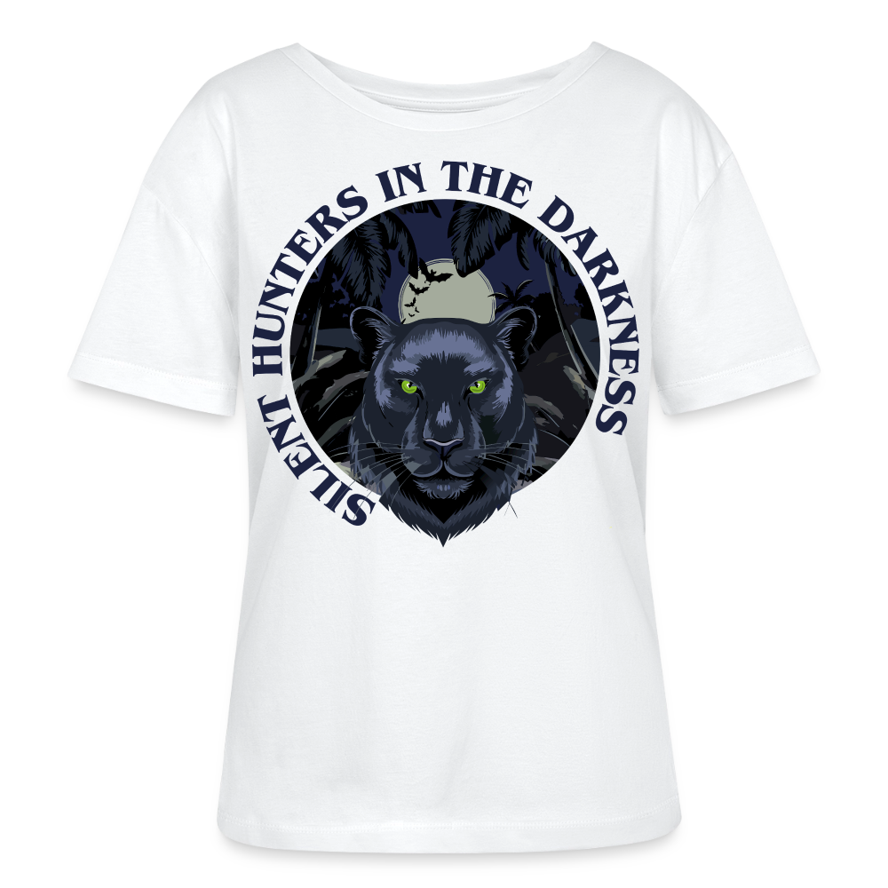 Silent Hunter Design – Rundhals Frauen Bio-T-Shirt - Weiß