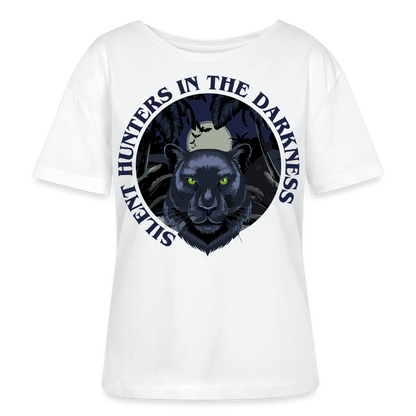 Silent Hunter Design – Rundhals Frauen Bio-T-Shirt - Weiß