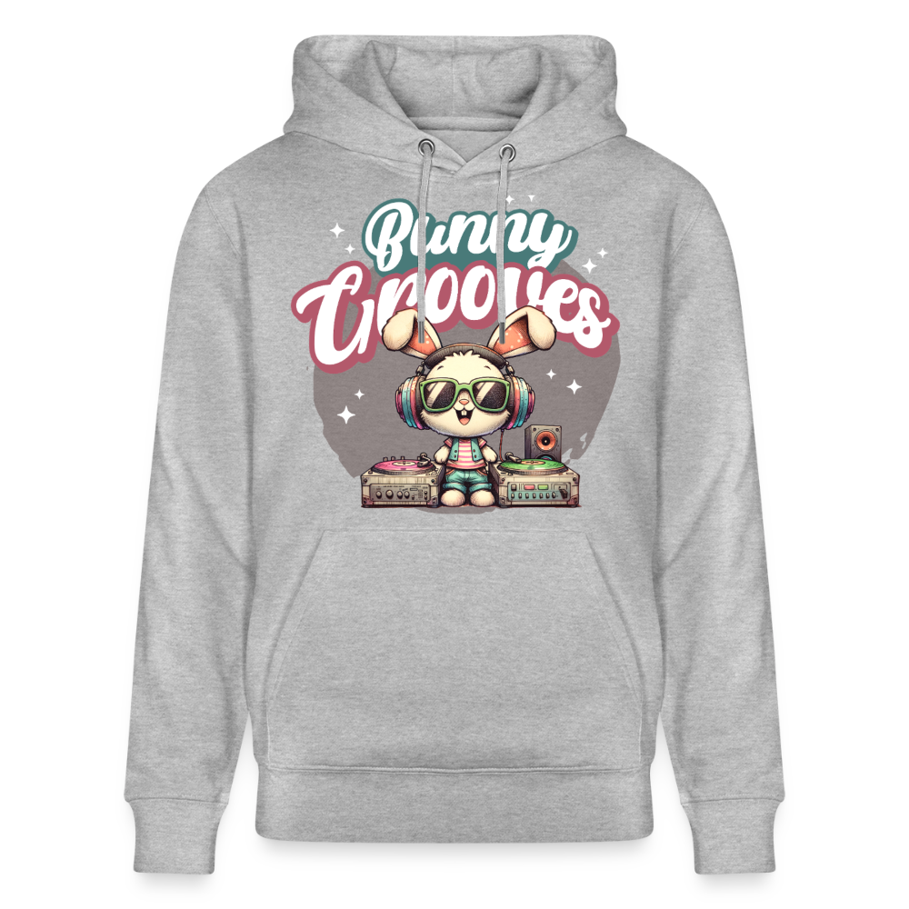 Bunny Grooves Design – Unisex Bio-Hoodie - Grau meliert