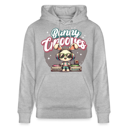 Bunny Grooves Design – Unisex Bio-Hoodie - Grau meliert