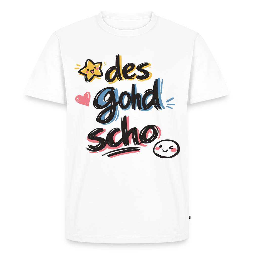 Des goht schon Design – Männer Premium T-Shirt - Weiß
