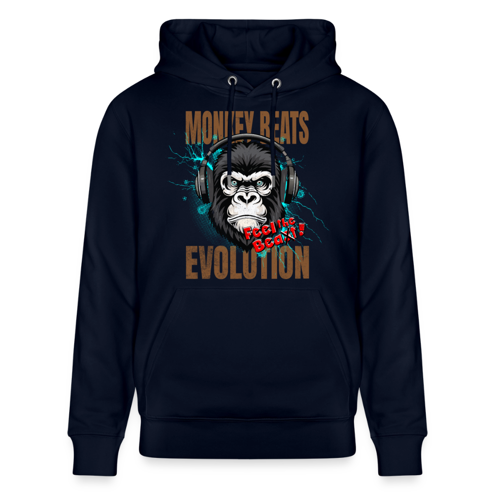 Monkey Beats Design – Unisex Bio-Hoodie - Navy