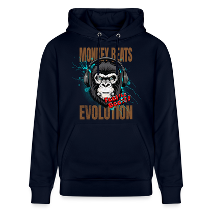 Monkey Beats Design – Unisex Bio-Hoodie - Navy