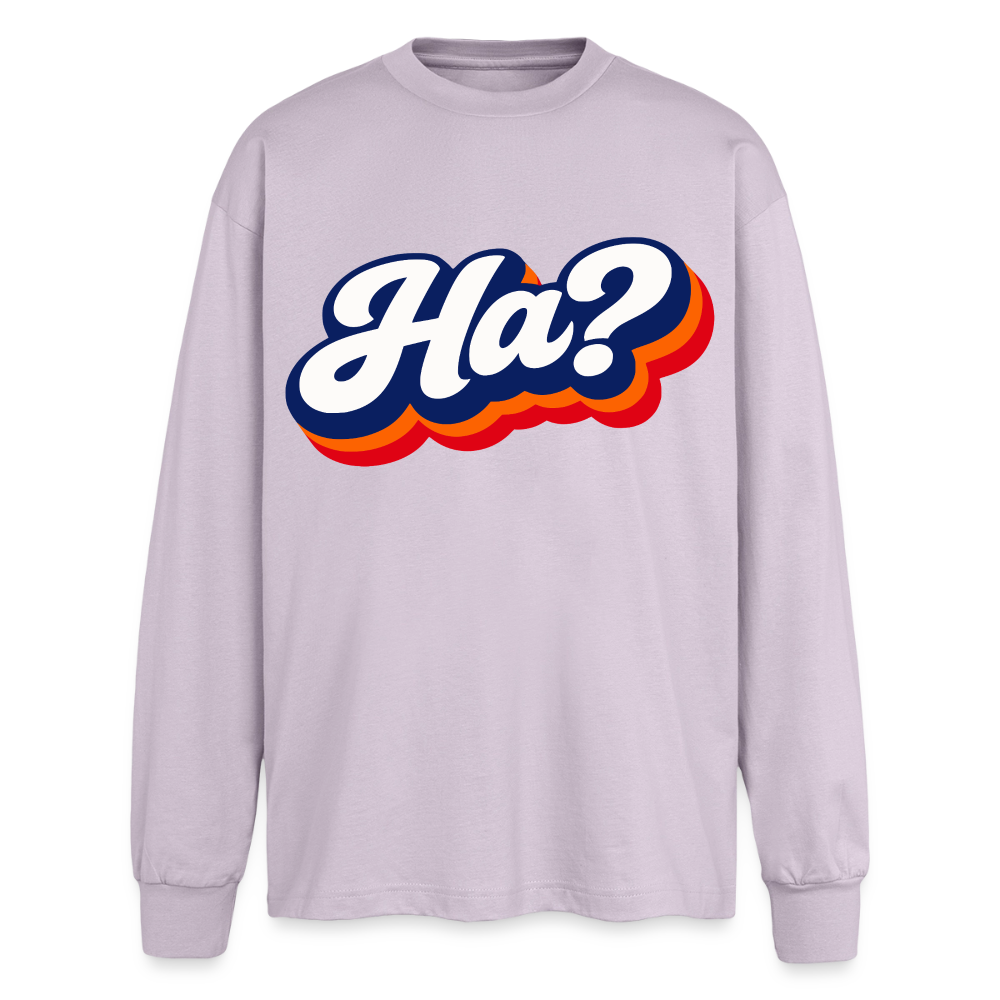Ha? Design – Oversized Langarmshirt - verblasstes Lila